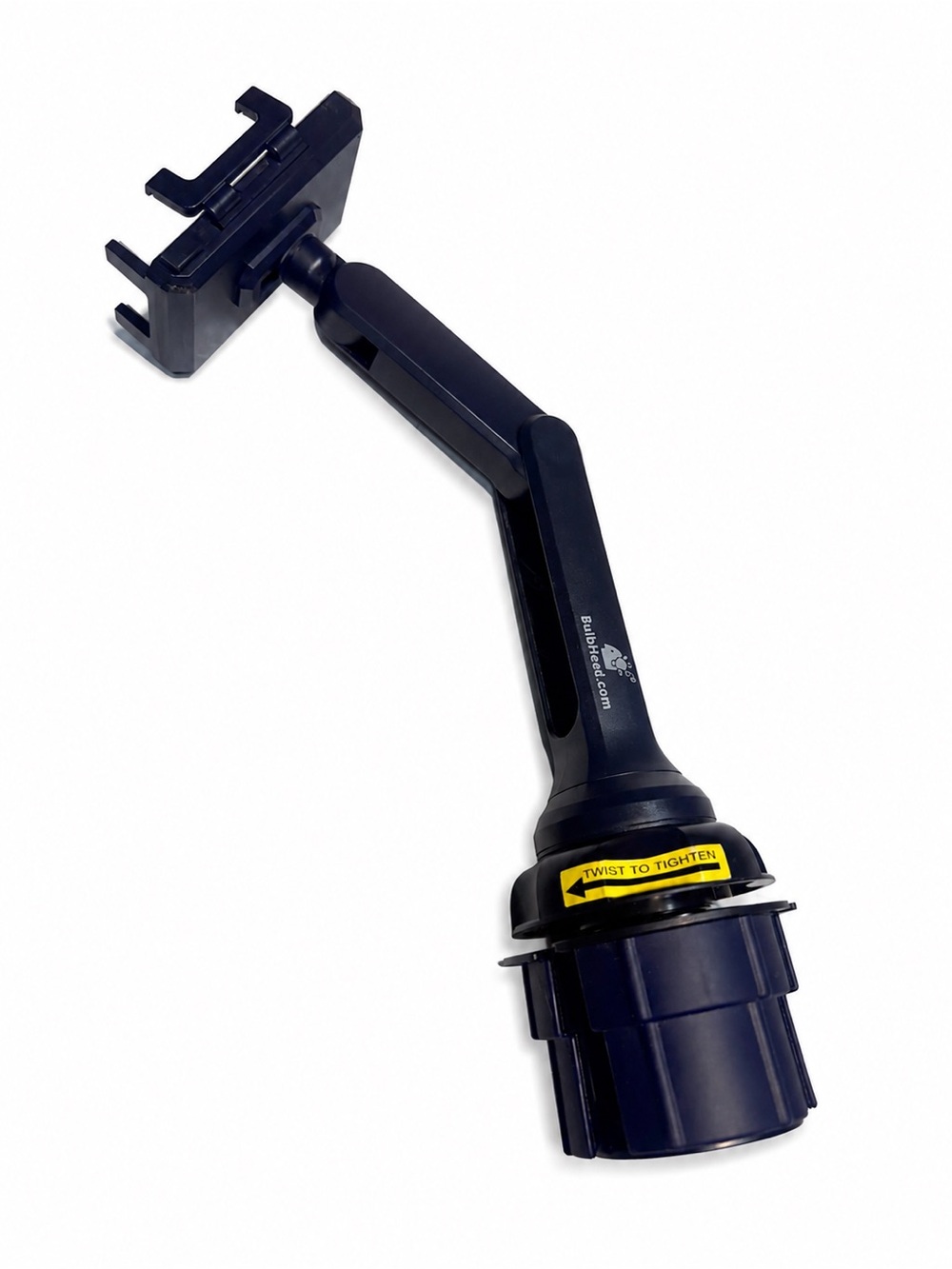 Cup Call Crane adjustable cell phone holder designed to fit vehicle's cup holder